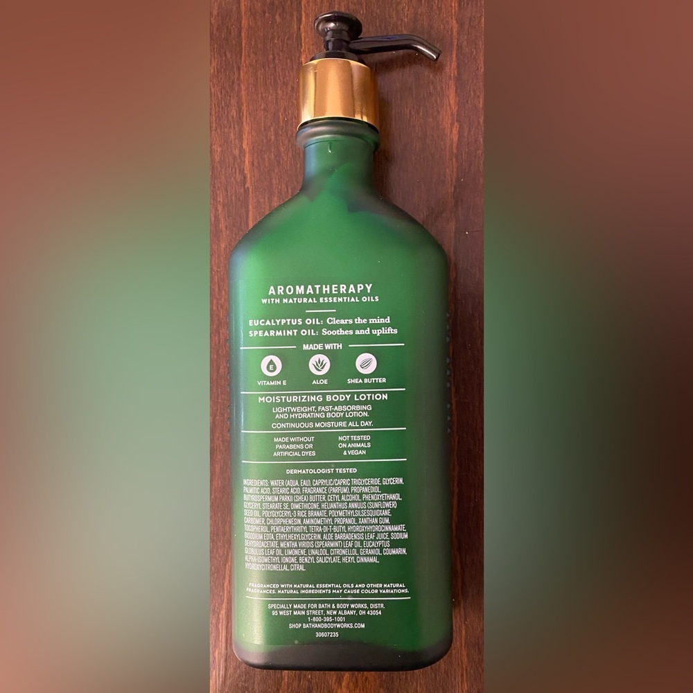 Bath & Body Works Aromatherapy Eucalyptus Spearmint Moisturizing Body Lotion 6.5 - Picture 2 of 2